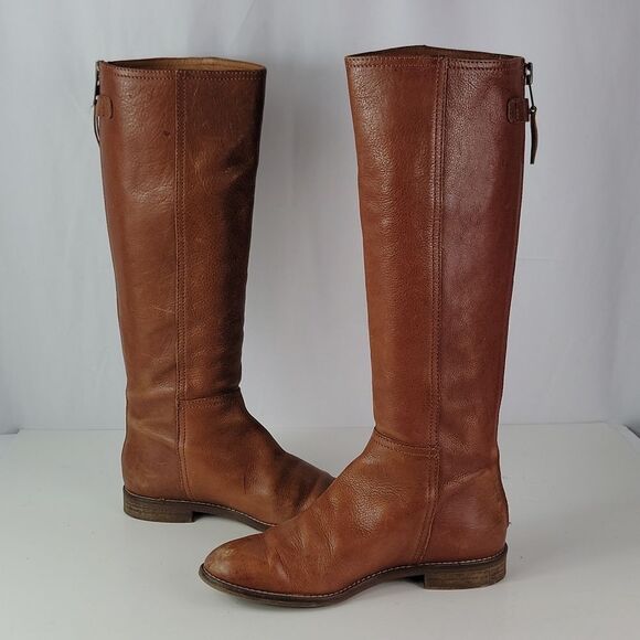 Madewell Sidney Tall Brown Leather Women's Riding Boots - Picture 4 of 15